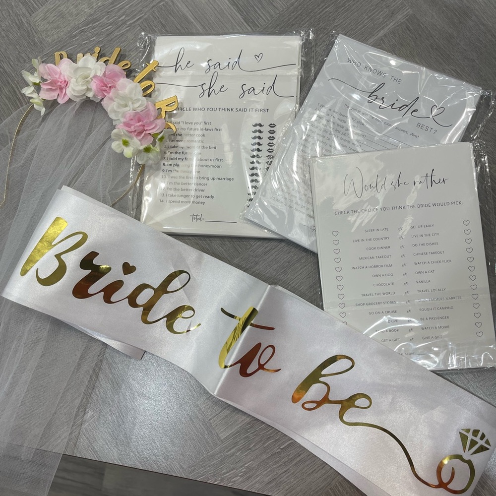 Bachelorette party decor and games